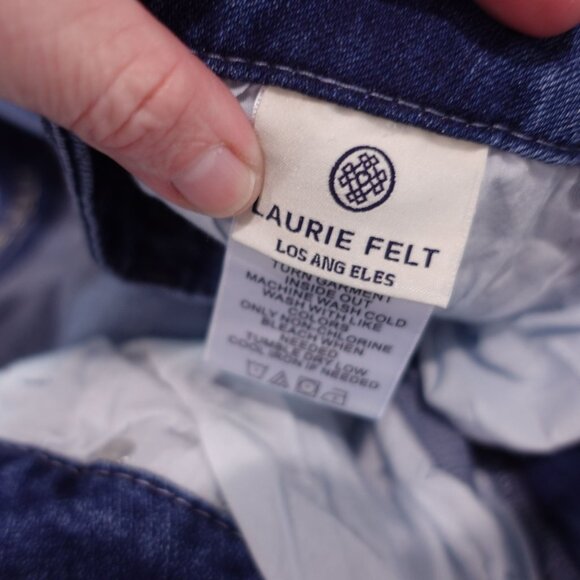 NWT Laurie Felt Forever Denim Floral Crop Straight Jean Sz 28WP Medium Wash - Picture 9 of 12